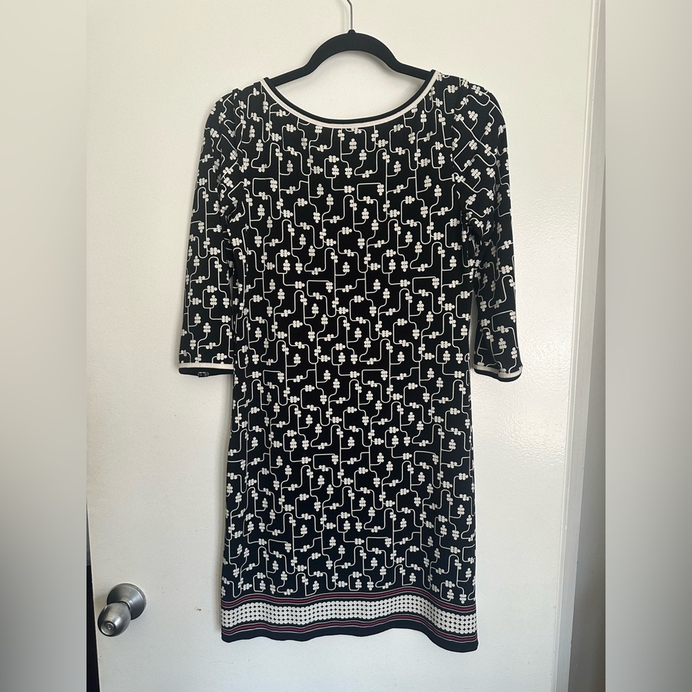 Max Edition Black and White Patterned Dress in size S
